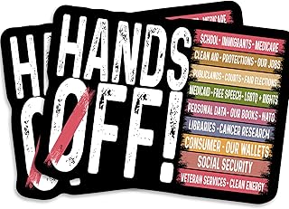 Hands Off Magnets - Political - Activist - Protest - Advocacy - Social Justice - Equality - Durable Material for Car Truck Toolbox Any Metal Surface - EPLM0032
