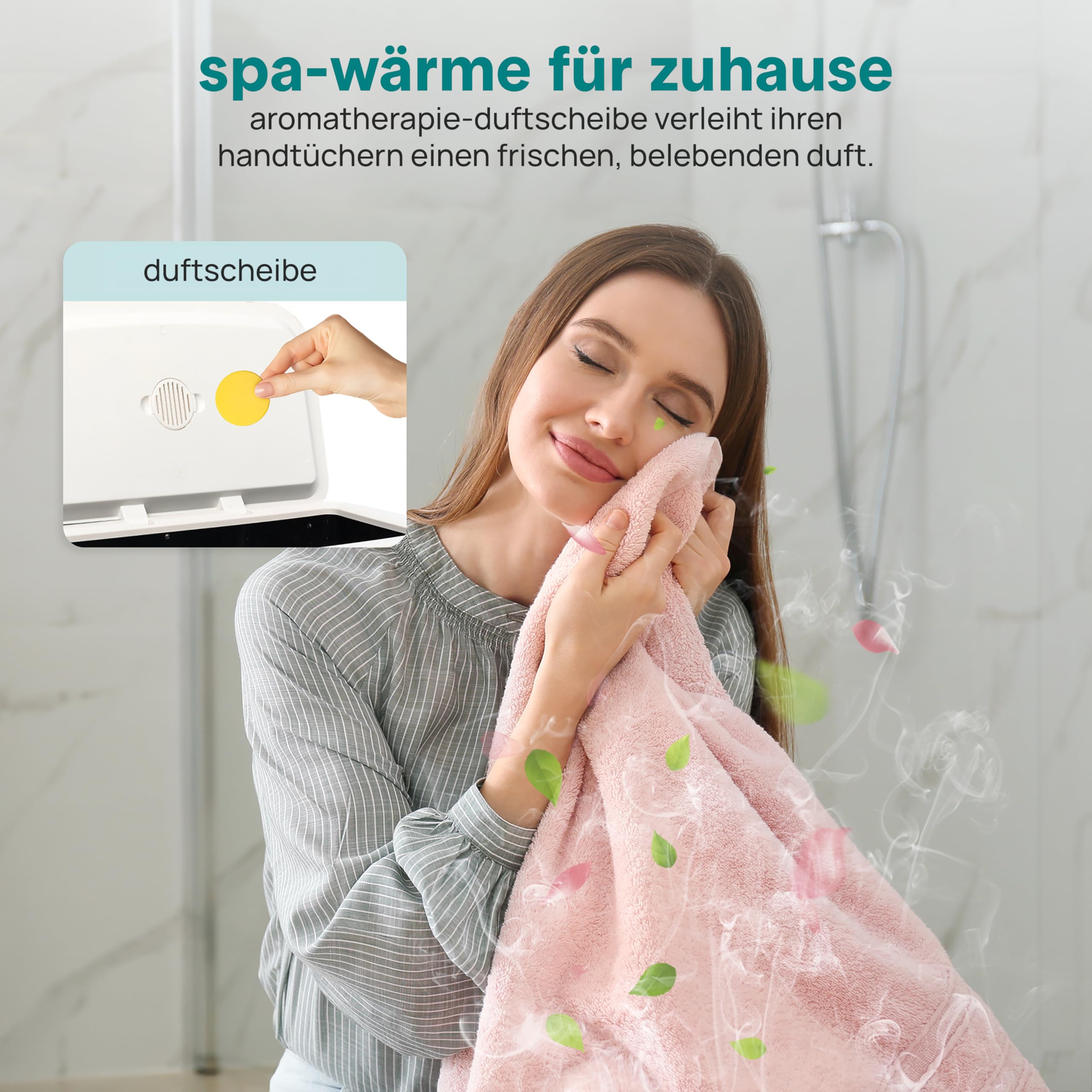 SereneLife WiFi Handtuchwärmer 20L Elektrisch Stehend – Smart Handtuchtrockner für 2 Handtücher mit App Steuerung, Timer und Temperaturregelung, Spa Komfort Zuhause