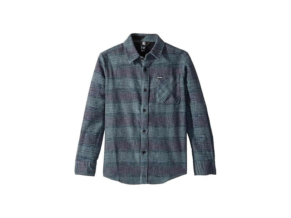 

Volcom Kids Buffalo Glitch Long Sleeve Shirt (Big Kids) (Pine) Boy's Long Sleeve Button Up