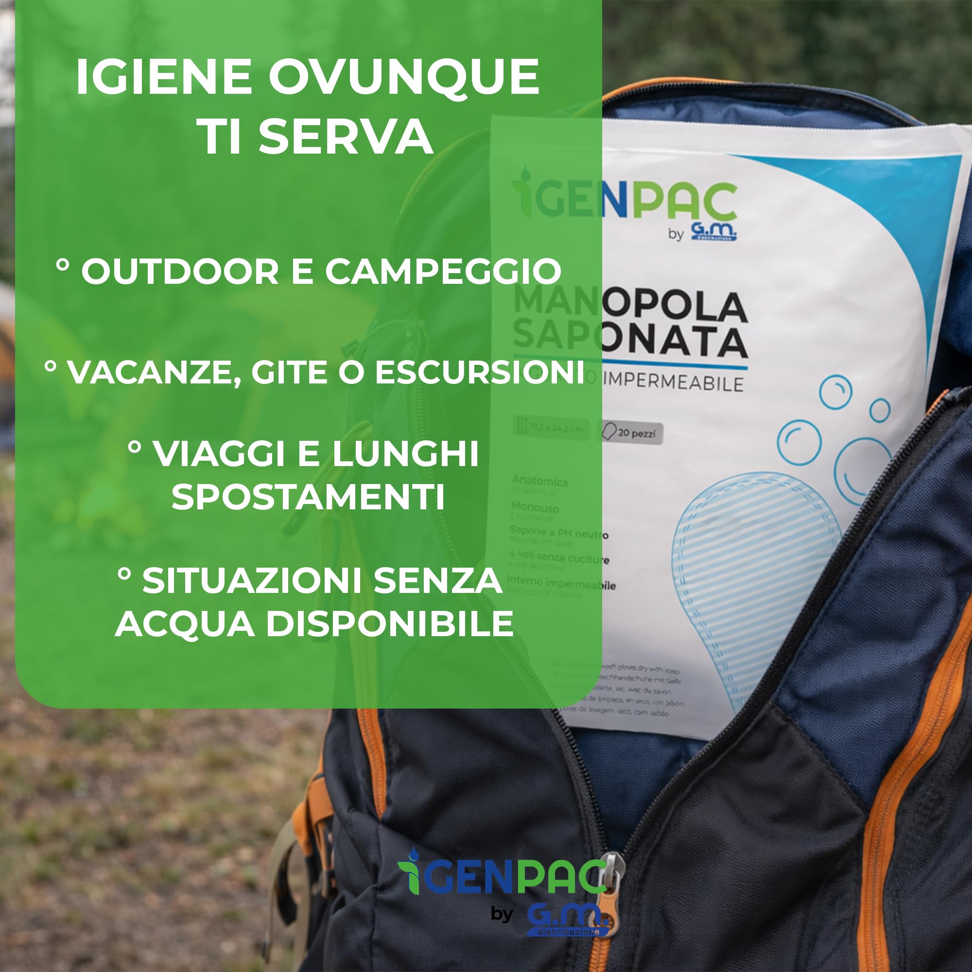 100 Manopole Saponate Monouso di Alta Qualità, Impermeabili all'interno, con Soffice Spugna Esterna, Guanti Saponati Monouso Delicatamente Profumati, Senza Risciacquo, Guanti Saponati per Anziani