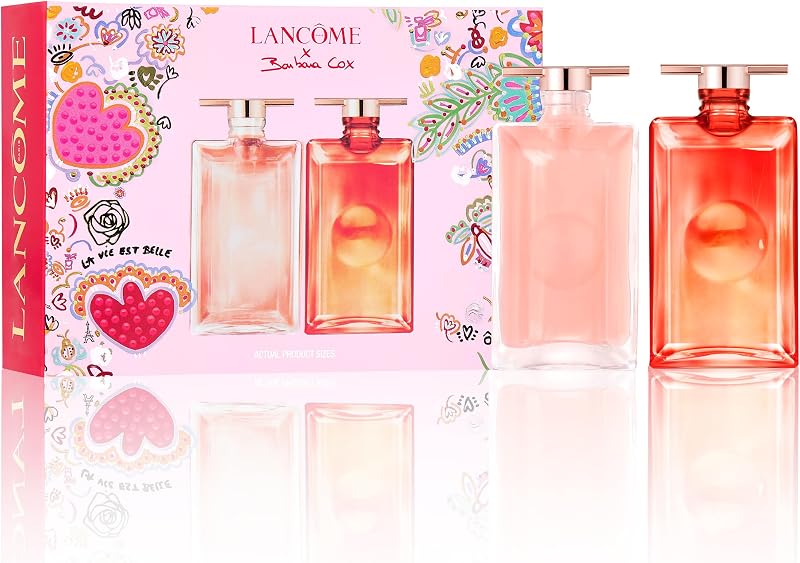 Set de regalo de mini perfume para el día de la madre de Lancôme, incluye eau de parfum Idôle y Peach 'N Roses, fragancias femeninas de larga duración, notas de bergamota, cítricos, rosa, jazmín y vainilla, floral y dulce