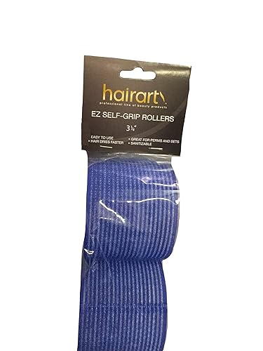 HairArt E-Z Rodillos autoadhesivos de 3-14 pulgadas Super Jumbo Blue - 2 Cpunt (paquete de 1)
