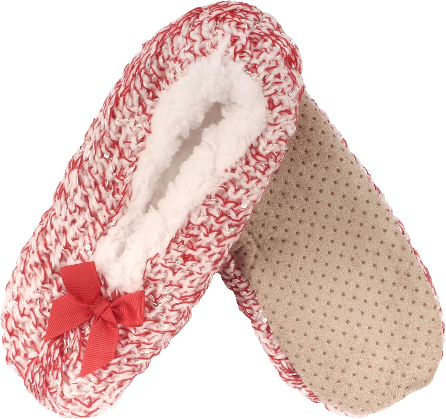 BambooMN Women's Gradient Cozy Fuzzy Indoor Home Slippers - 3 Pairs