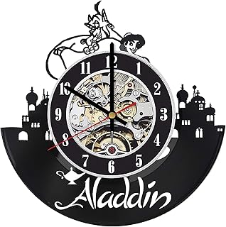 Aladdin Wall Clock Home Decoration Aladdin Artwork Aladdin Hanging Wall Clock Aladdin Handmade Clock Cute Gift Funny Clock