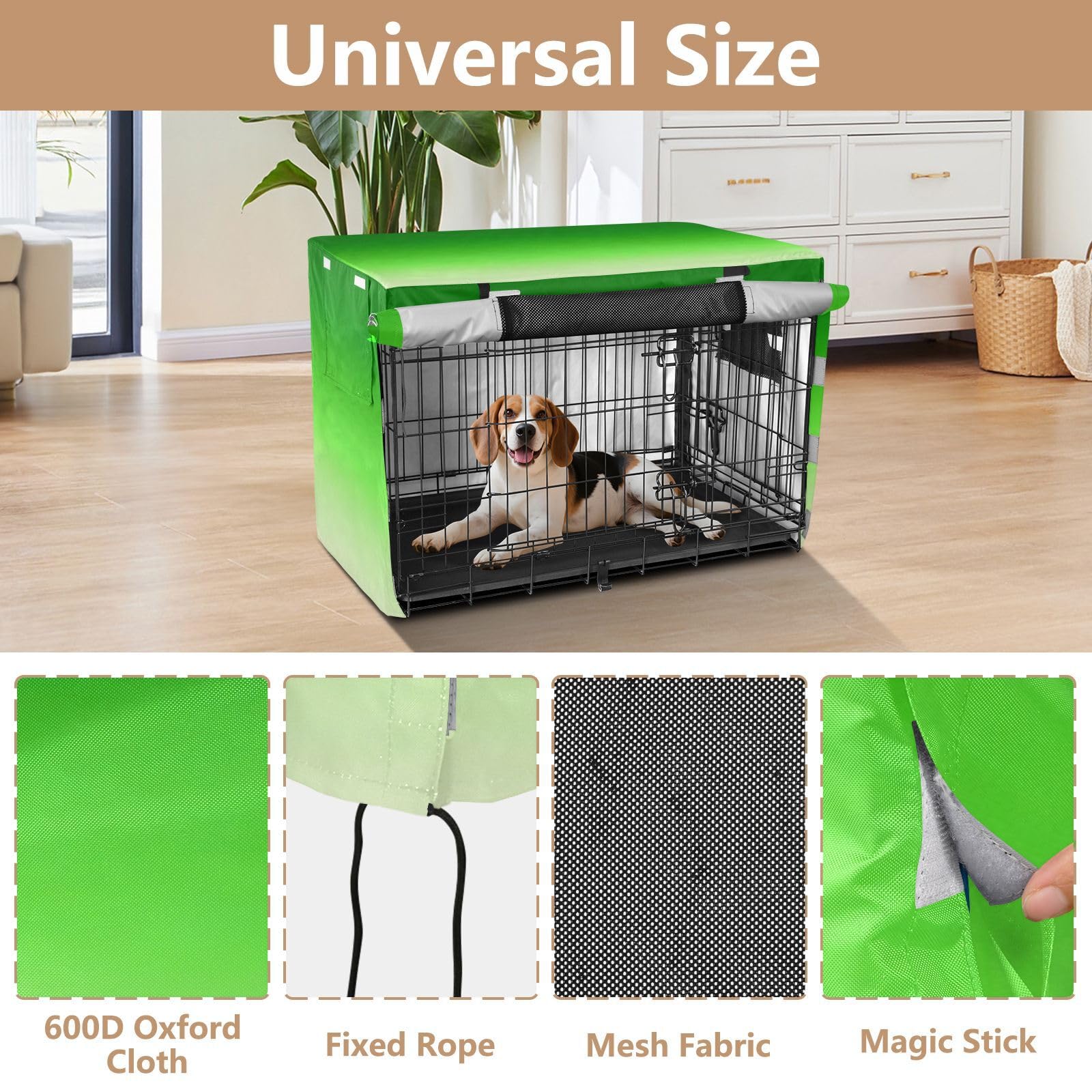 Kistenabdeckungen für Hunde, Haustier-Sichtschutz, Rollos, 122 cm