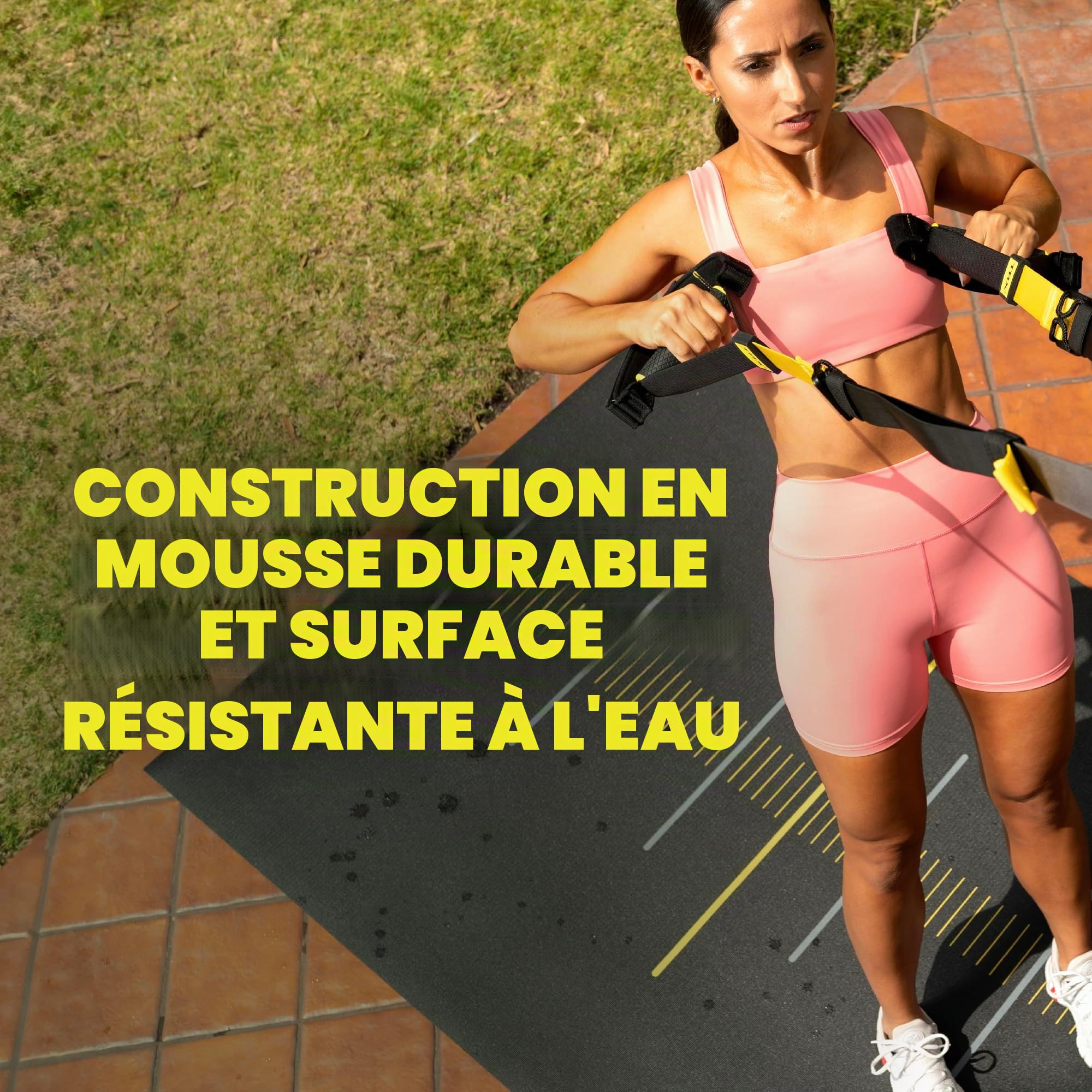 TRX de suspension Tapis de 72 pouces x 24 pouces
