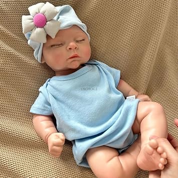 18" Full Body Silicone Baby Doll Boy Lifelike Micro Preemie Reborn Dolls Sleeping Newborn Doll Anatomically Correct Handmade Toy