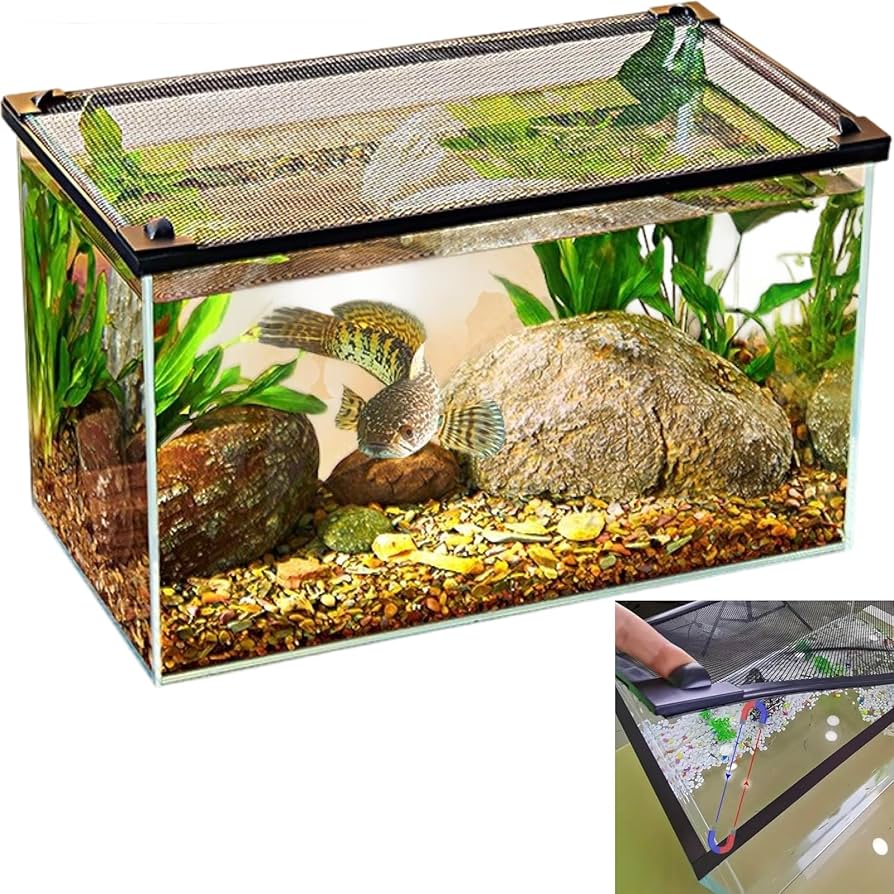 Amazon | Ailunate 水槽カバー 脱走防止ネット メッシュ