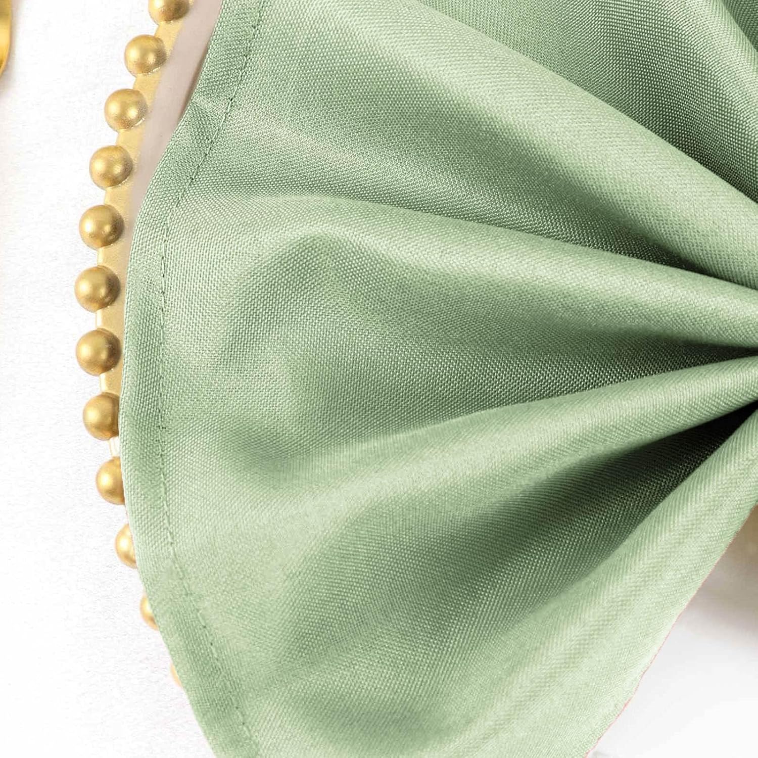 Balsa Circle 50 pcs 17-Inch Sage Green Polyester Luncheon Napkins - for Wedding Party Reception Events Restaurant Kitchen Home
