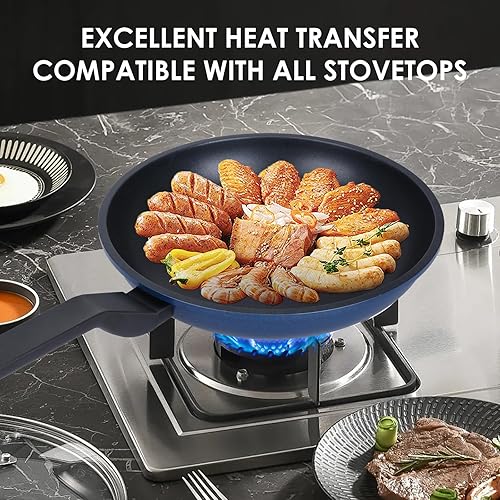 Miniatura 2 de Sartén antiadherente, sartén de 8 pulgadas, sartenes para huevos, sartén para tortillas, sin PFOA, ollas de cocina