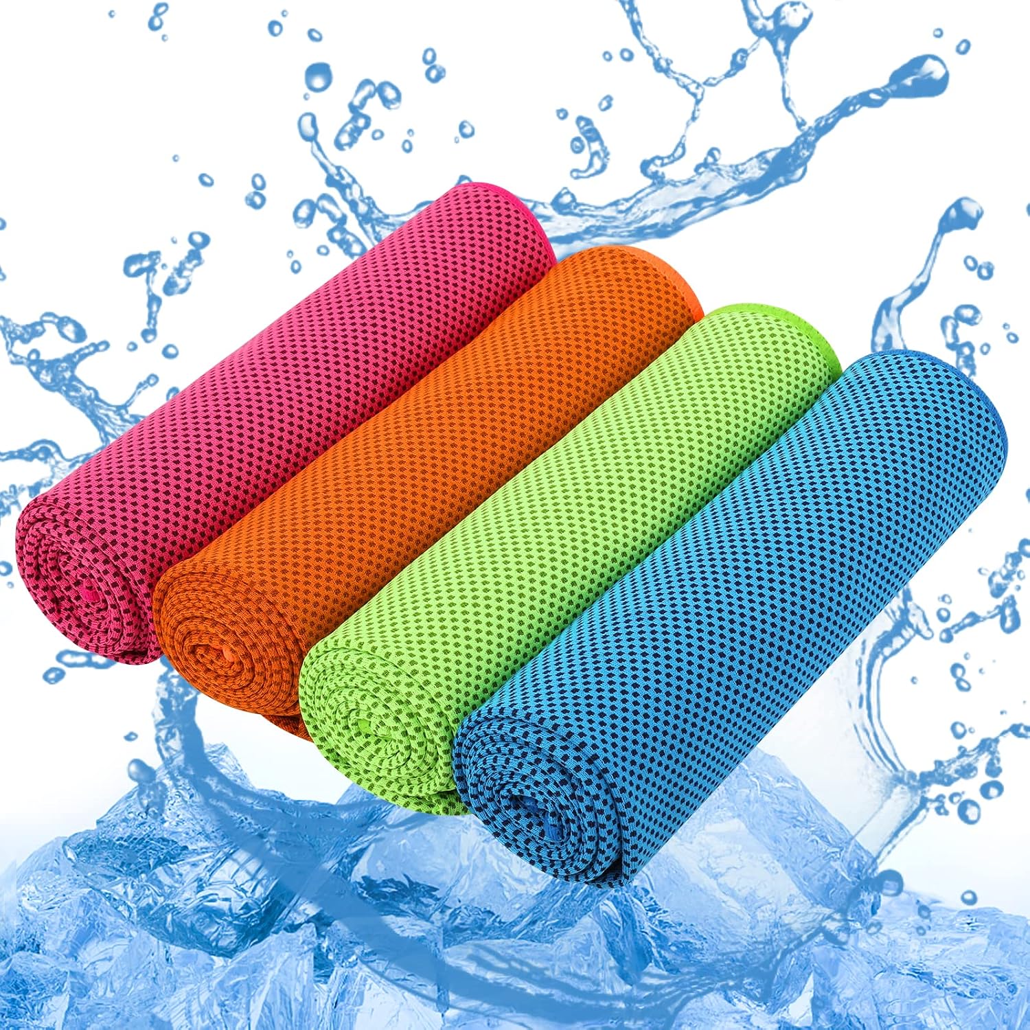 IDEATECH Cooling Towel, Ice Towel, Microfiber Cooling Towels for Neck and Face Athletes, Instant Cooling Chilly Towels -UPF 50+ Cooling Ice Towels for Sports, Workout, Fitness, Gym, Yoga, Camping