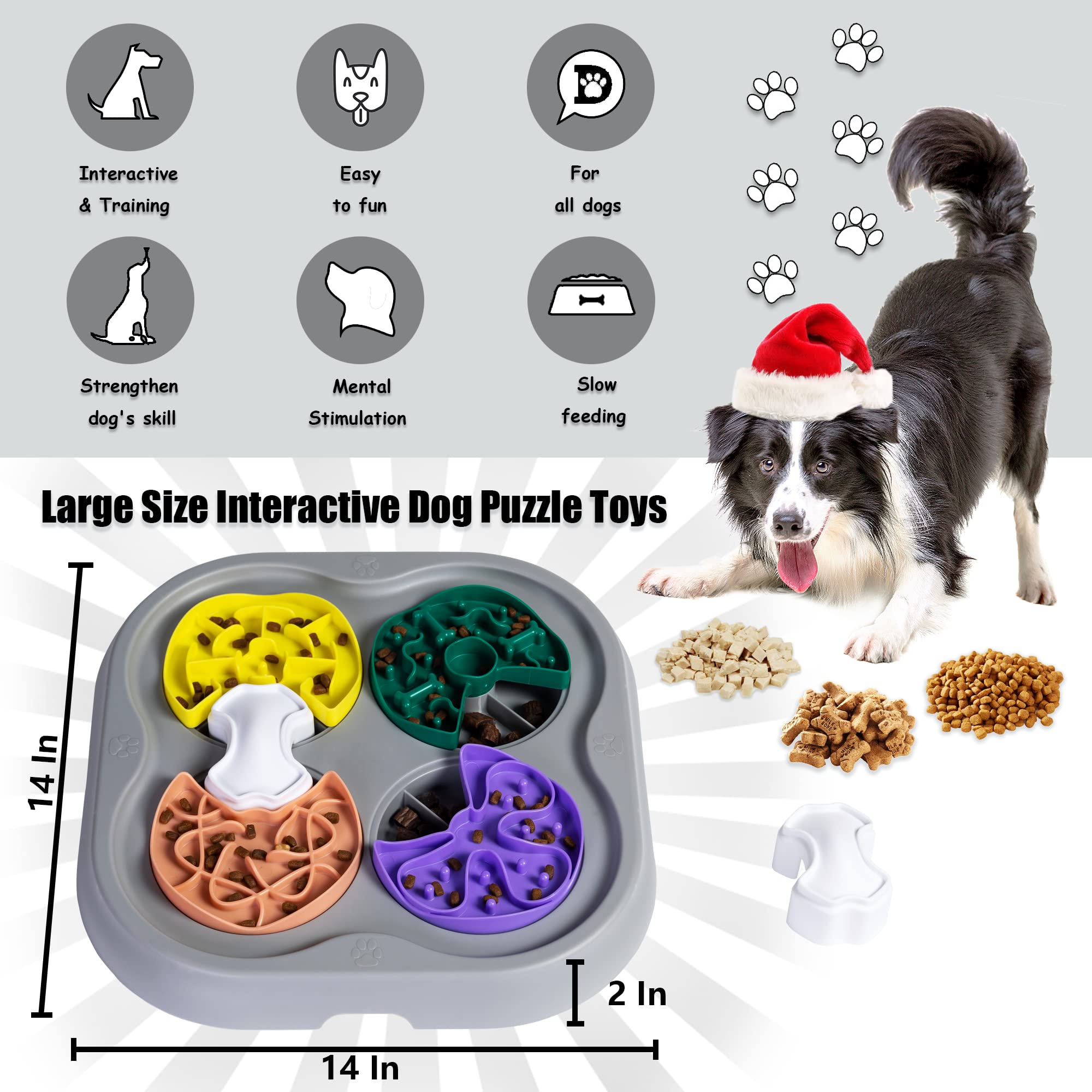 Piscina Perros Juguete Para Perros Inteligencia, 3-In-1 Juguetes