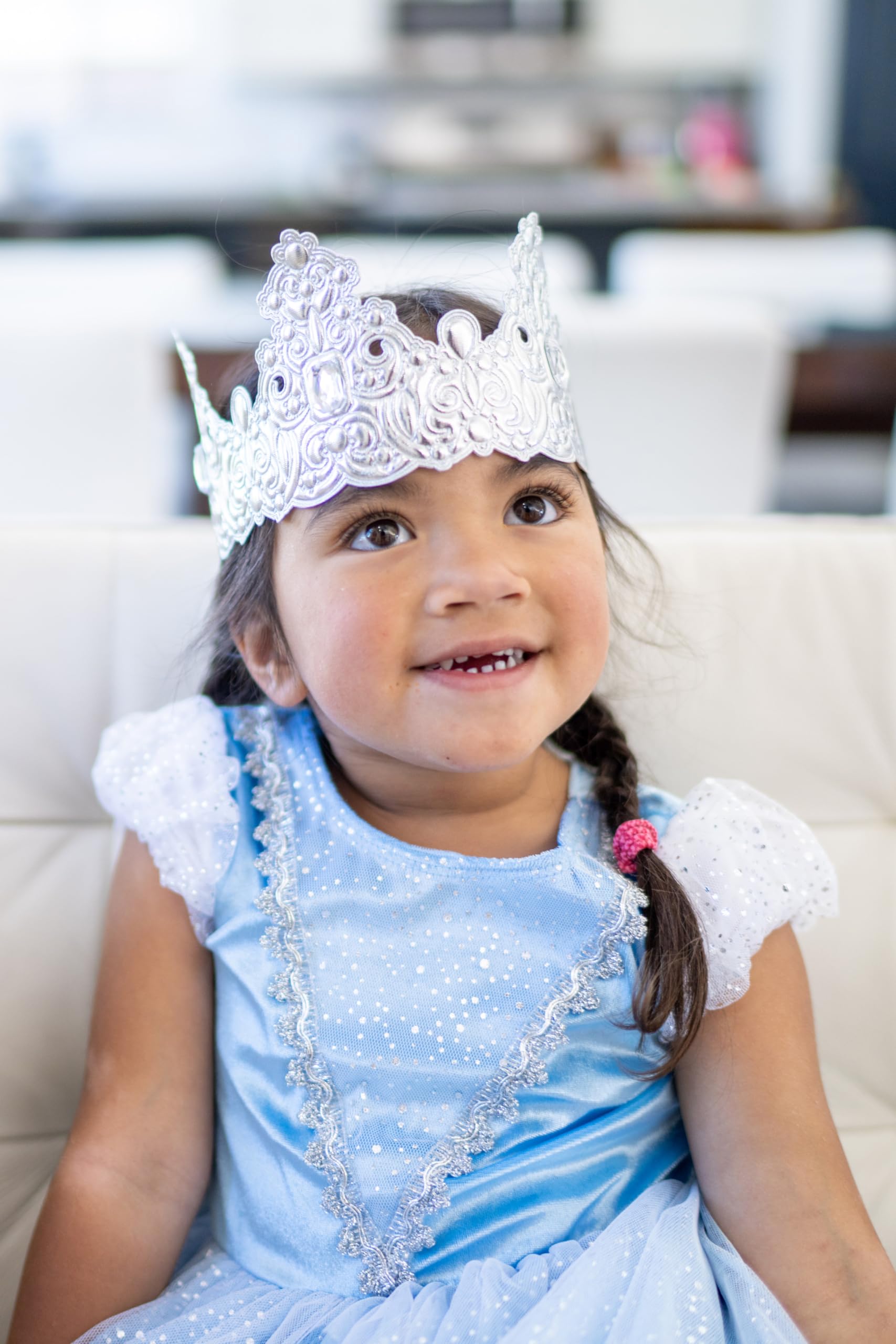 Little Adventures Soft Queen, Duchess, and Princess Crowns Gold and Silver (Silver Queen Crown)