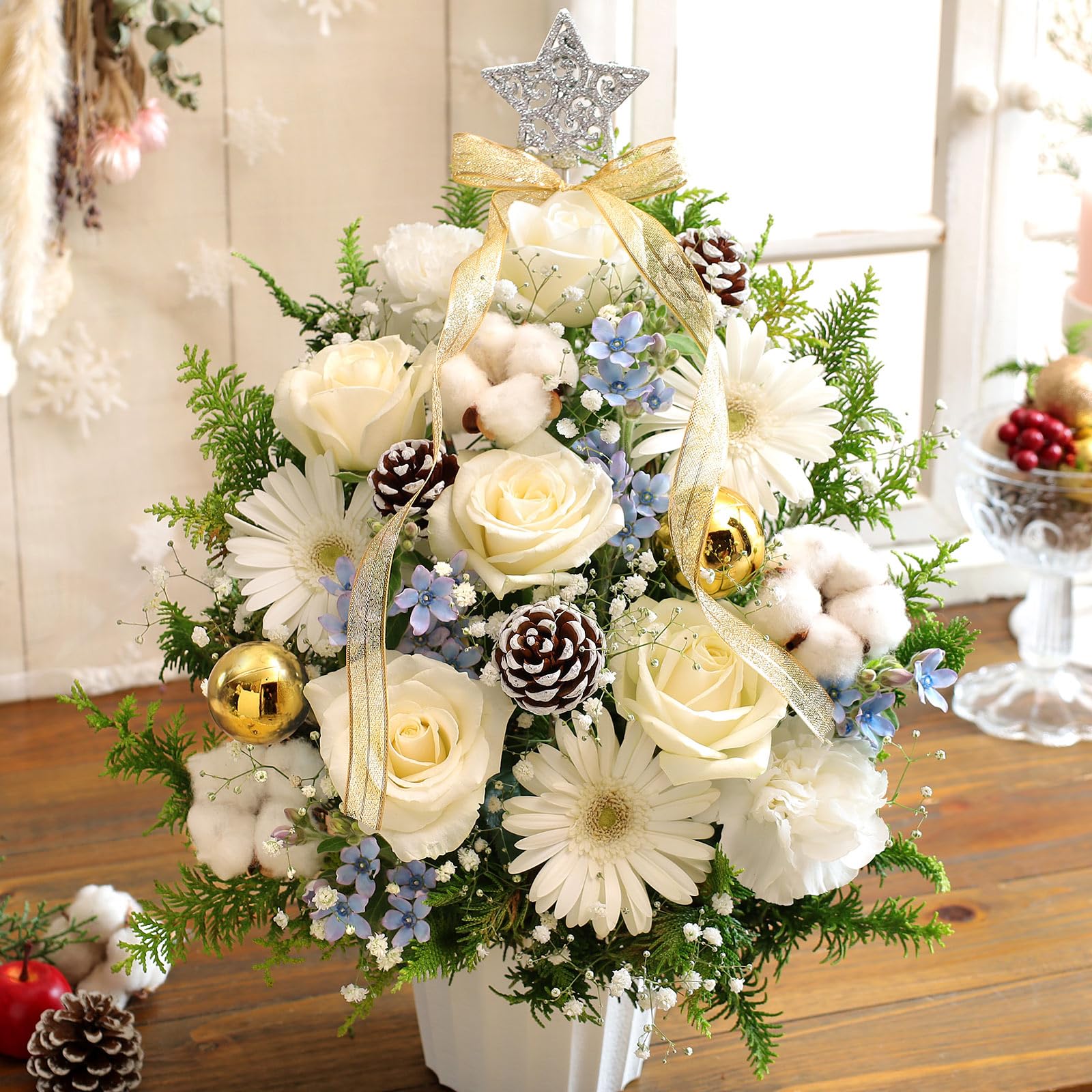 Amazon.co.jp: クリスマス 花 誕生日 プレゼント おまかせ！ツリー