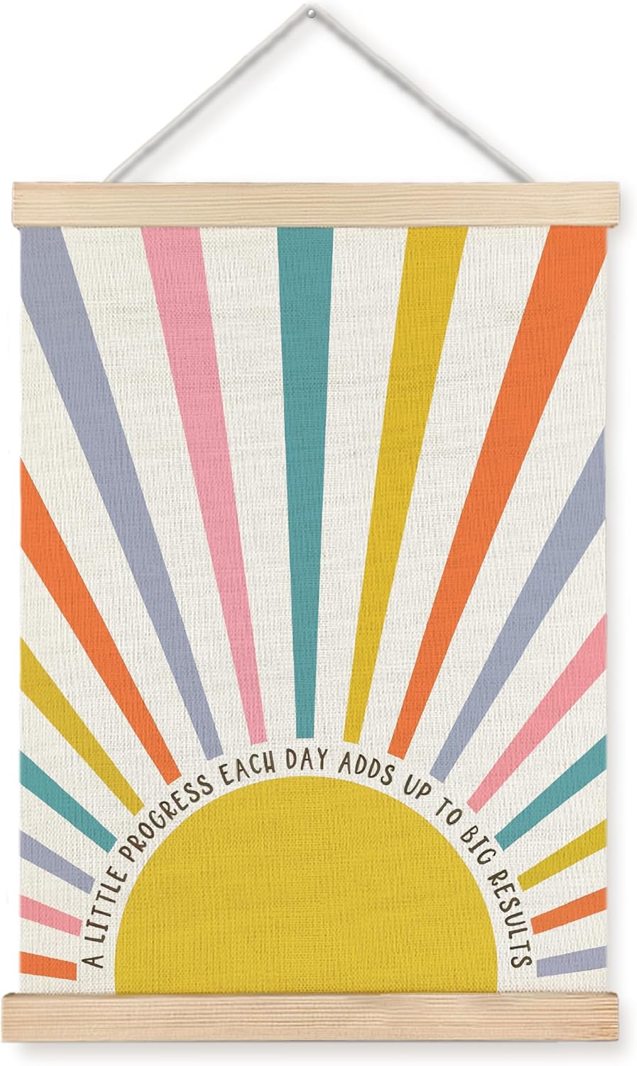 WUCHJ Boho Inspirational Wall Art Poster, Motivational Quote Wall Decor, Colorful Sunshine Positive Affirmation Canvas Prints Artwork for Kids Room Nursery Playroom Decor, 12×16 Inch