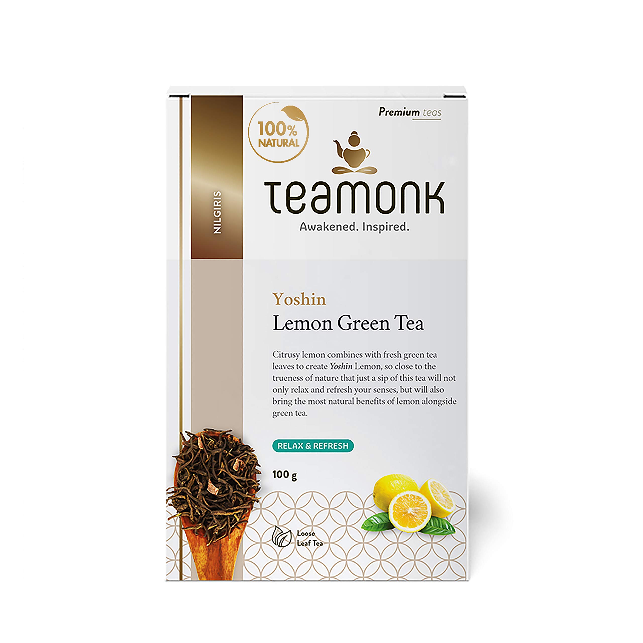Yoshin High Mountain Lemon Green Tea Leaves (50 Cups) - 100 g. Rich in Vitamin C. High Antioxidants.