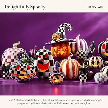 Amazon.com: MACKENZIE-CHILDS Mini Happy Jack Pumpkins, Resin Amazon.com: MACKENZIE-CHILDS Mini Happy Jack Pumpkins, Resin