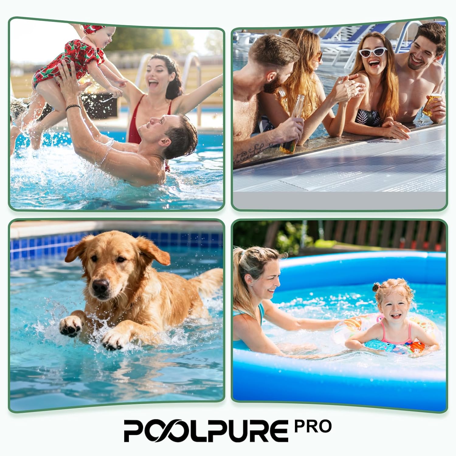 POOLPURE Biodegradable Antimicrobial Pool Filter, Compatible with Pentair CCP420, Pentair Clean and Clear Plus 420178584, Ultral-A6, Unicel C-7471, 817-0106, R173576, Filbur FC-1977, 4X105 sq.ft.