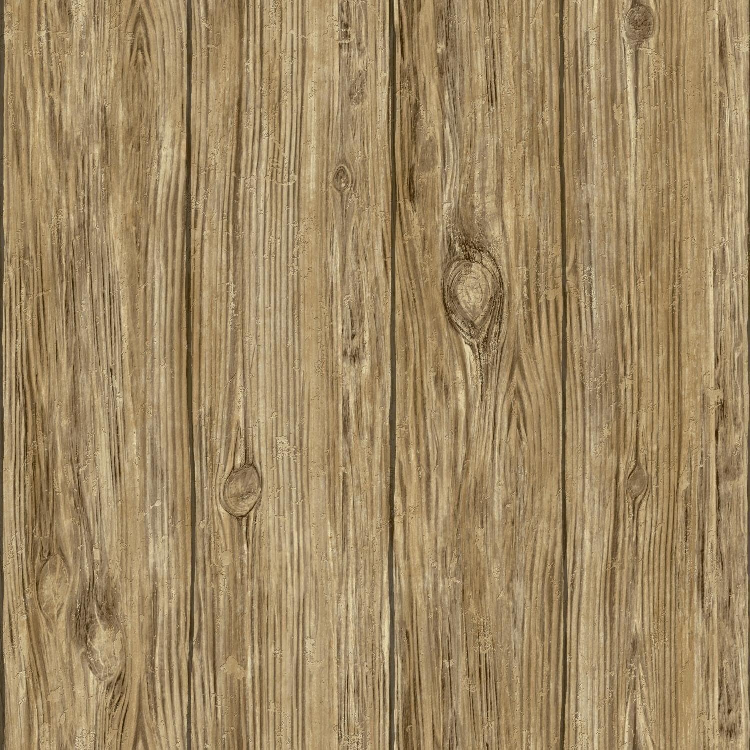 RoomMates RMK9088WP Light Wood Board Peel and Stick Wallpaper