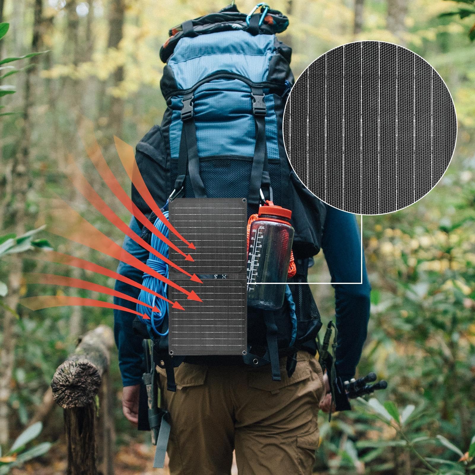 Solarpanel Ladegerät - Solarmodule - 30-W-Camping-Solarmodule | Faltbares, Wasserdichtes Schnellladegerät Für Smartphones Und Tablets, Ideal Für Rucksackreisen, Wohnmobile, Wandern, Und Outdoor