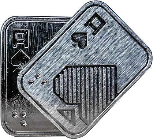 VYWmna Nuevo póquer de metal de descompresión, juguete giratorio de mano para la oficina, juguetes sensoriales para aliviar la ansiedad y el estrés,