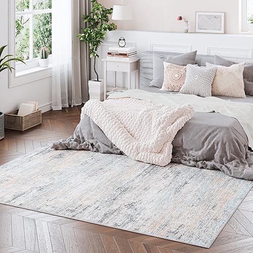 Miniatura 76 de Dripex Alfombra abstracta contemporánea, lavable de 5 x 7 pies, alfombra suave y esponjosa para sala de estar, dormitorio, habitación de los niños