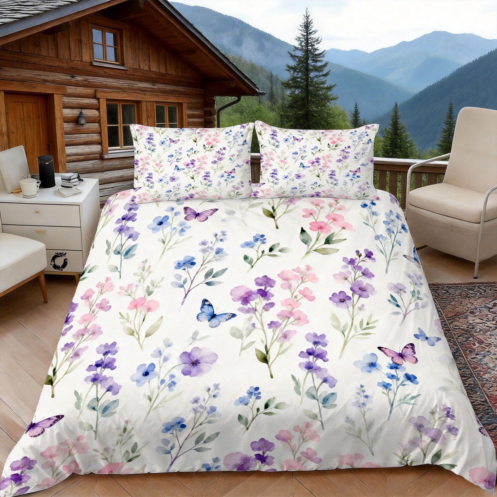 Housse de couette 200x200 imprimé fleur pour transformer l'ambiance de votre chambre