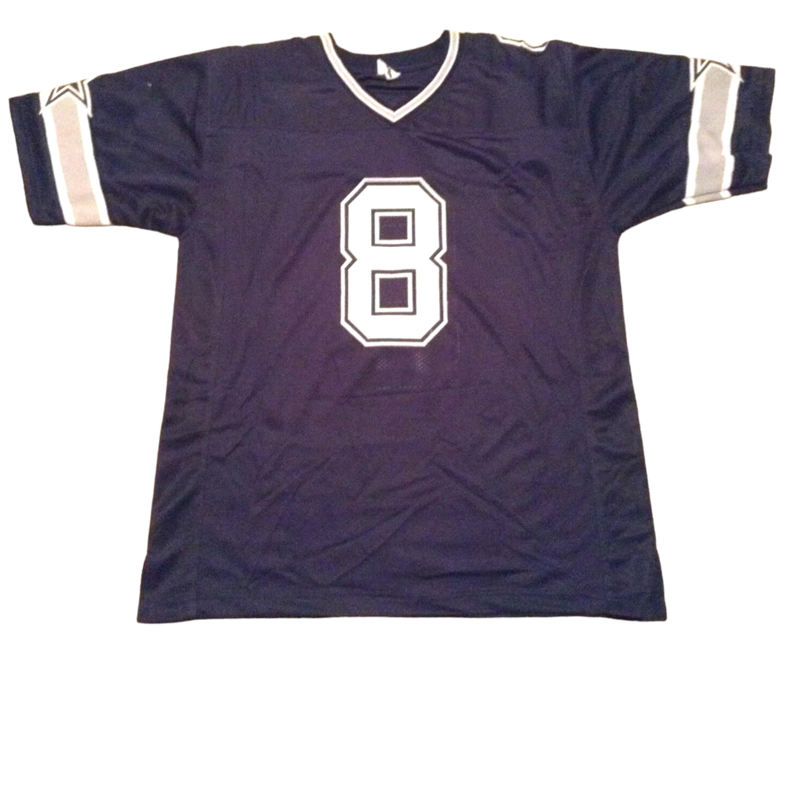 Generic Troy Aikman Blue Jersey Stitched Custom Football New No Brand/Logos Adult Sizes (US, Alpha, X-Large, Regular, Regular, Blue)