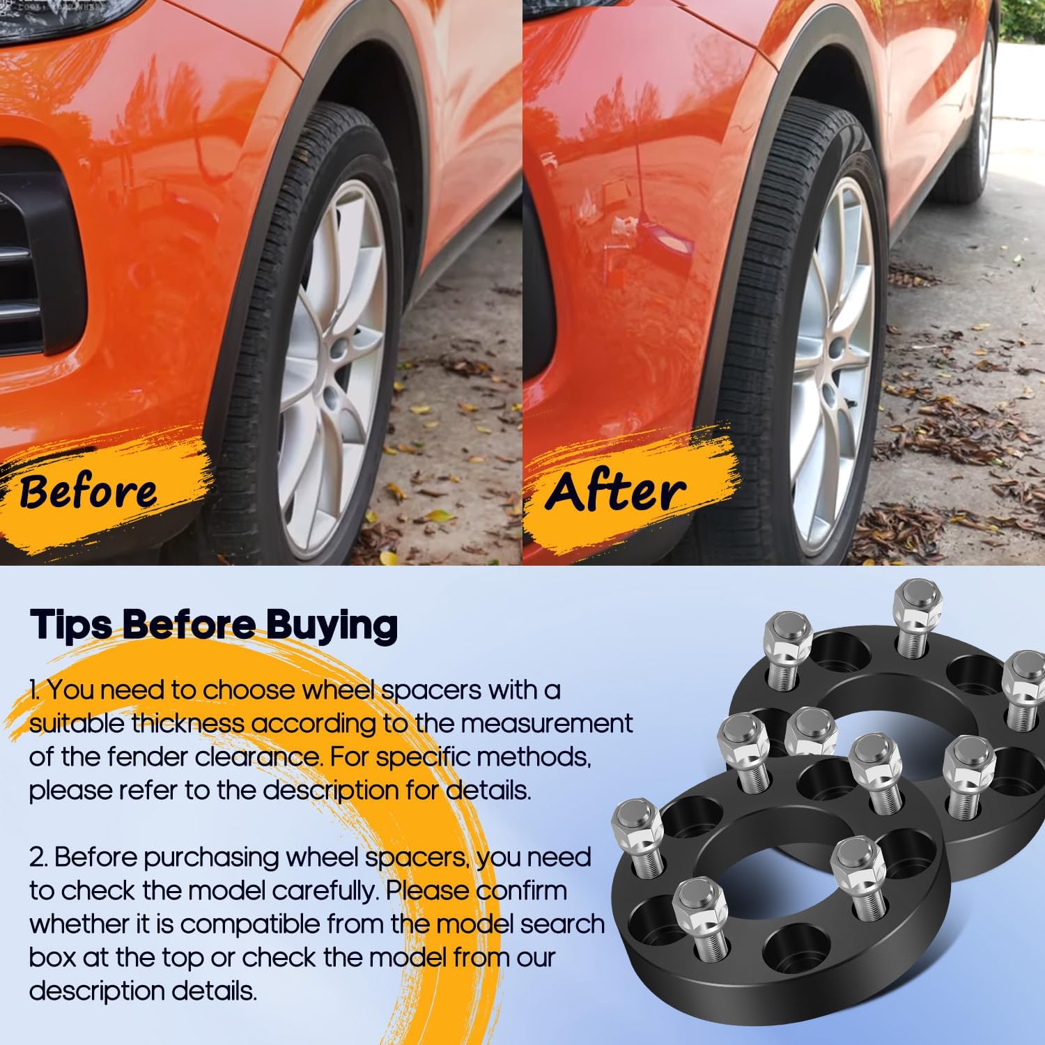 OCPTY 2PCS 1" Wheel Spacers 5x4.5 to 5x4.5 Wheel Adapters 5x114.3 to 5x114.3 Bore 73mm fits for RSX NSX CL TSX TL RL for rav4 Pickup with 12x1.5 Studs 5 Lug Wheel Spacers