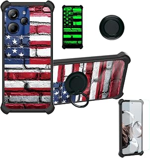 Case Compatible for Lunar Eclipse L1 5G Phone Case Cover [with Tempered Glass Screen Protector][Hard PC + Soft Silicone][Ring Support] [Luminous Effect] YGH-GQ