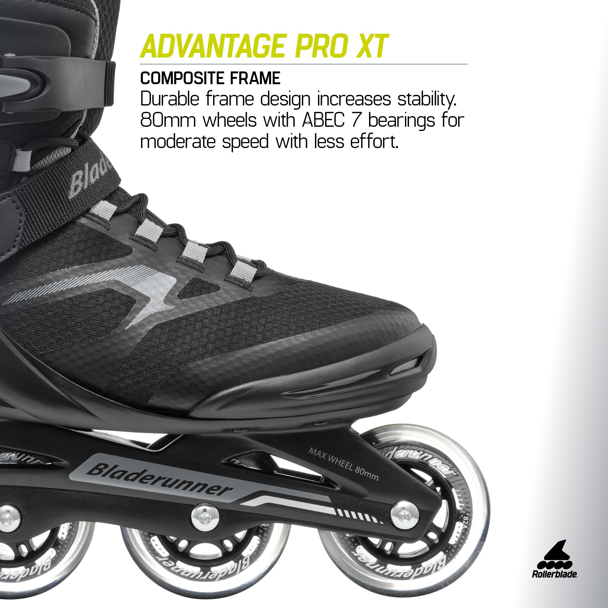 Rollerblade Men's Advantage Pro XT Black/Silver Skates