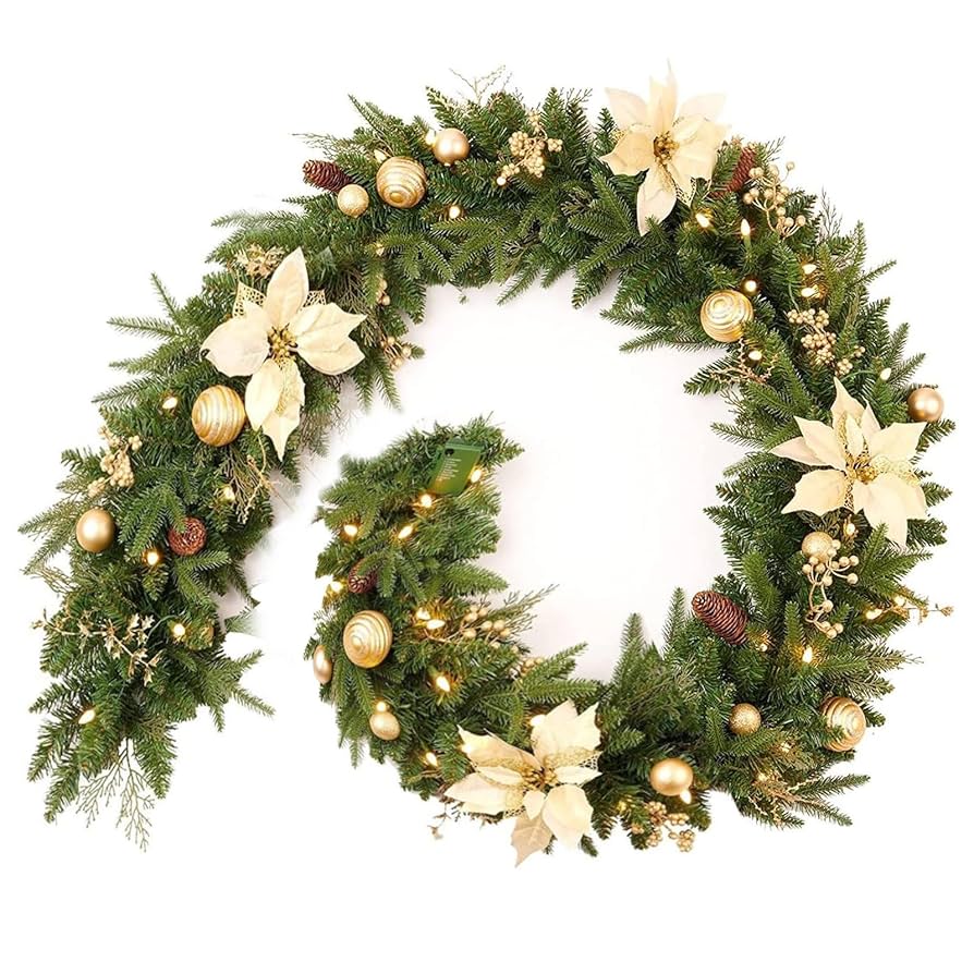 Amazon.co.jp: nacyvcos クリスマス 飾り ガーランド 2.7m