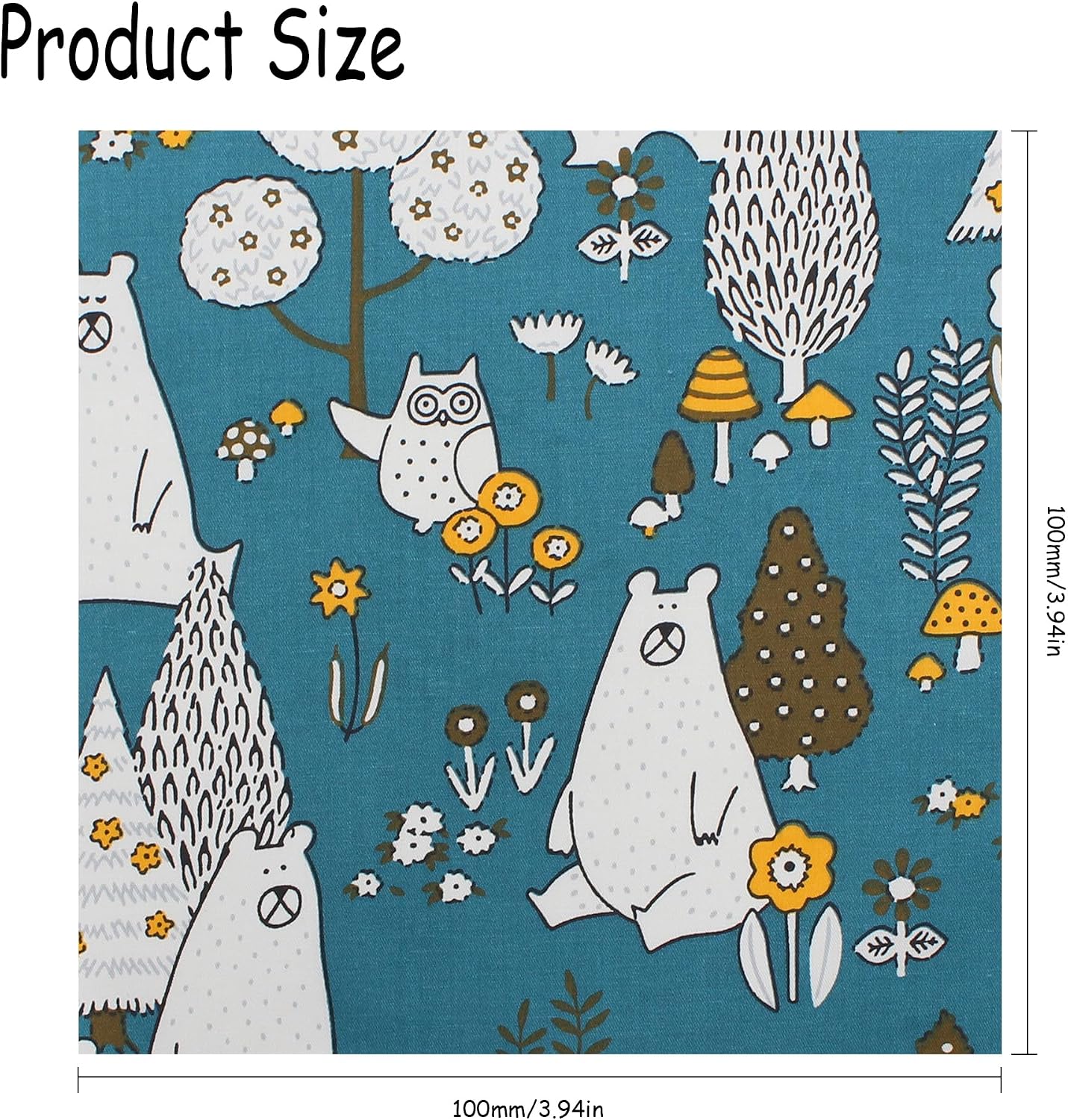 50pcs 3.9"x3.9" Cotton Fabric Squares Colorful Quilting Sewing Floral Pre-Cut Printed Fabric Square Sheets for Clothing Sewing Patchwork Craft DIY (10cm*10cm)