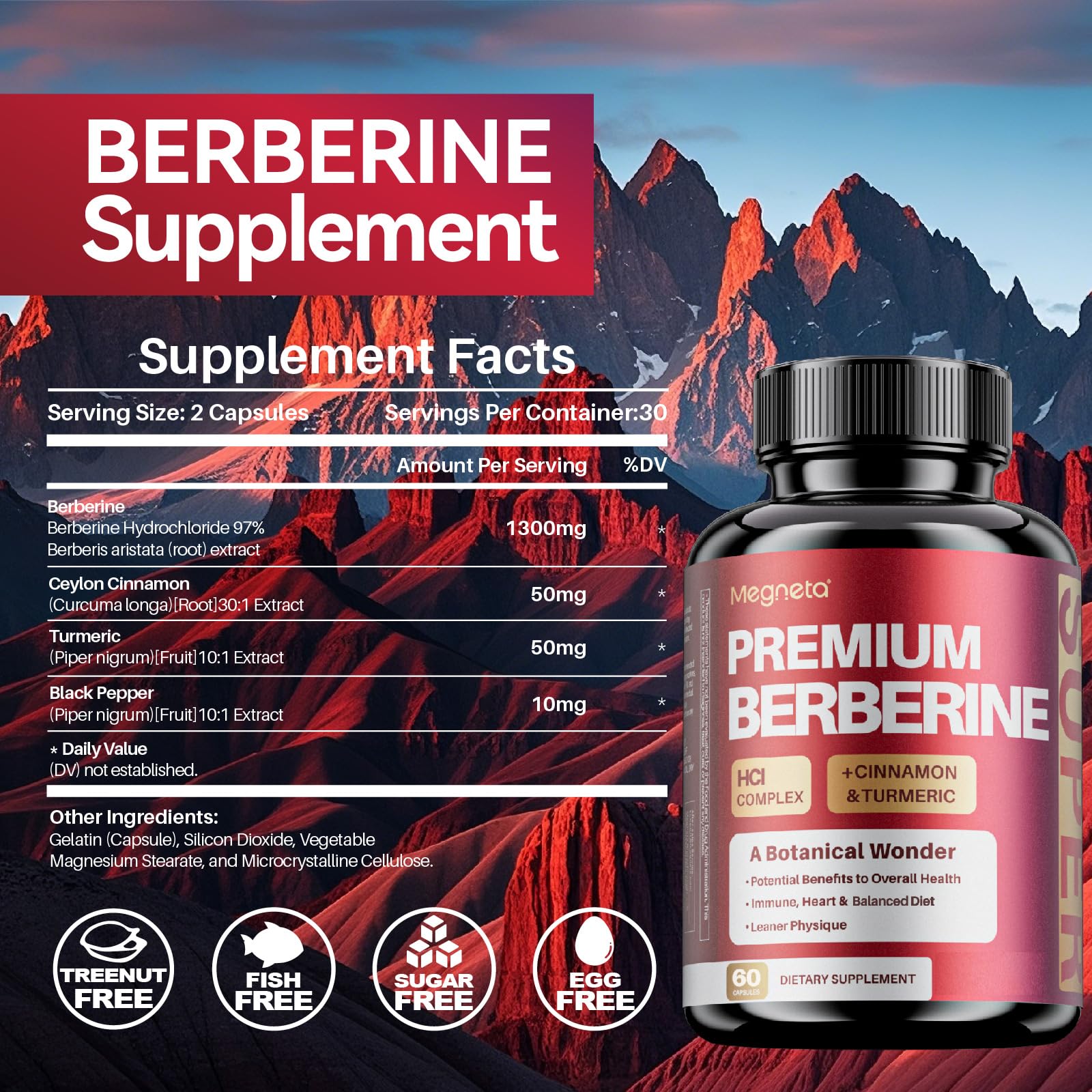 Slim Latte BERBERINE×NAD+ 10-IN-1 5箱セット Amazon.com: MEGNETA Premium Berberine HCl Complex with Cinnamon