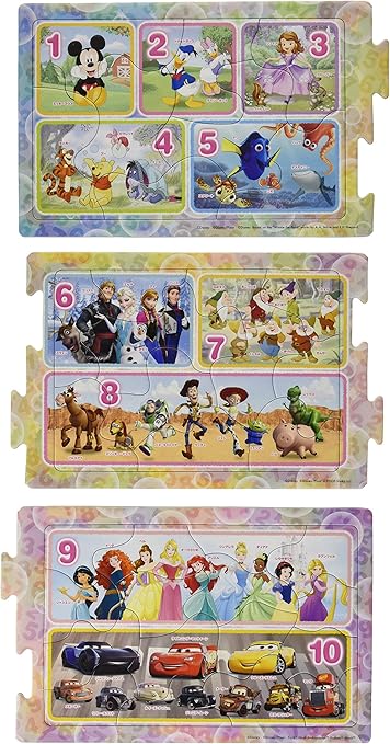 Amazon 8 12 16ピース 子供向けパズル ディズニー ディズニーピクサーキャラクターズ すうじ ステップパノラマパズル おもちゃ おもちゃ