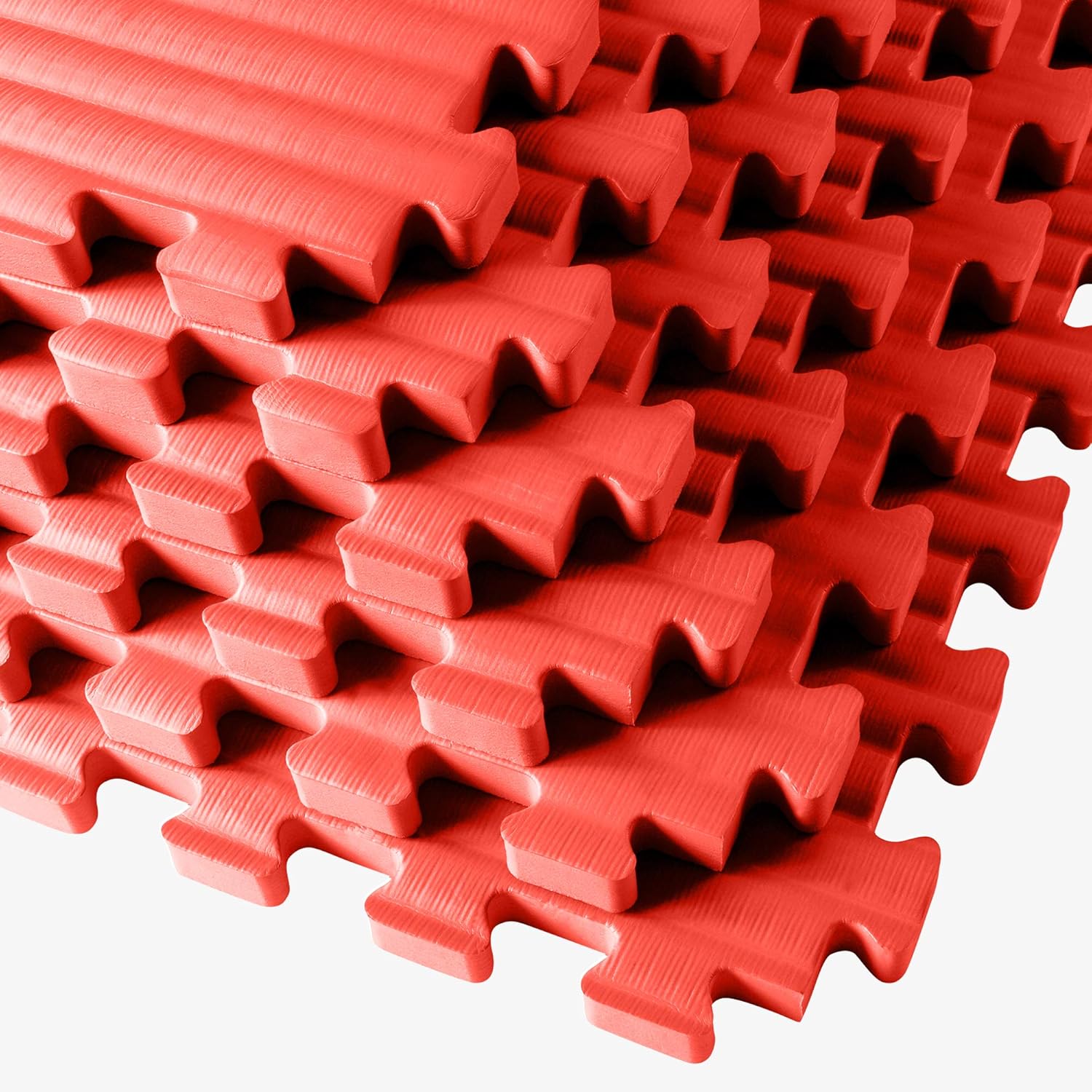 We Sell Mats 1 Inch Thick Martial Arts EVA Foam Exercise Mat, Tatami Pattern, Interlocking Floor Tiles for Home Gym, MMA, Anti-Fatigue Mats, 24 in x 24 in