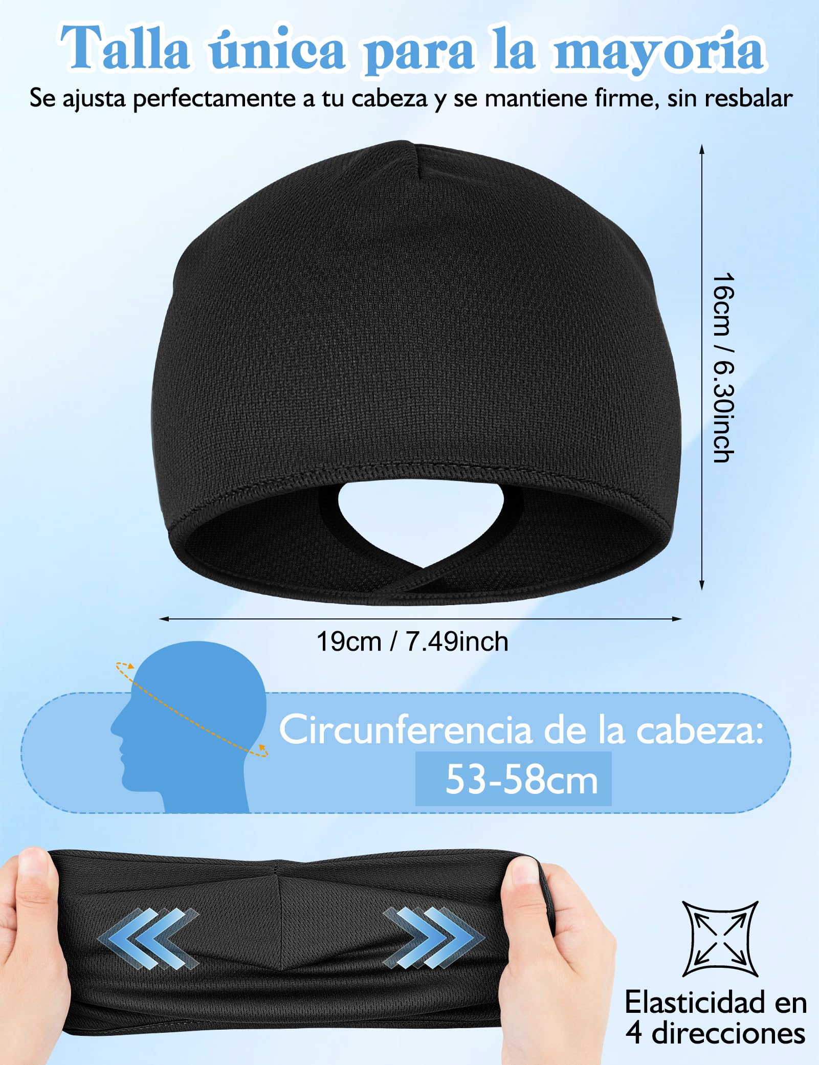 Becellen 2 Piezas Gorros Ciclismo Bajo Casco Verano, Sotocasco Bici Verano Running Forro de Casco Skull Cap Transpirable Multifuncional para Mujer Deporte y Uso Diario