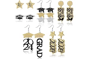 6 Pairs of Graduation Earrings 2024