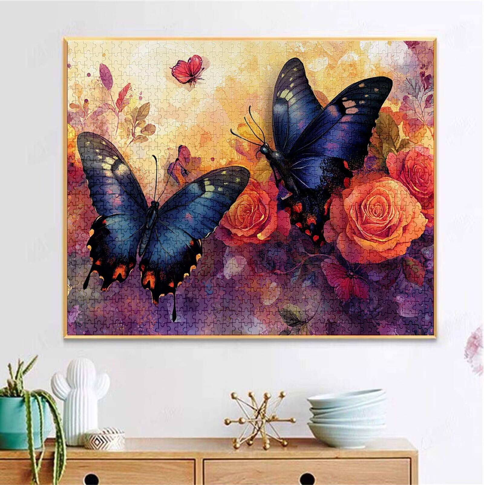 Puzzle 5000 Pezzi, 3 4 5 Anni Puzzle Rosa 6 7 8 Anni Giochi Educativi Sostenibili Con Motivi Per Adulti Da Gioco in Legno Di Alta Qualità Jigsaw Farfalla per Gioco Familiare, 2026 Regalo Natale H-2555