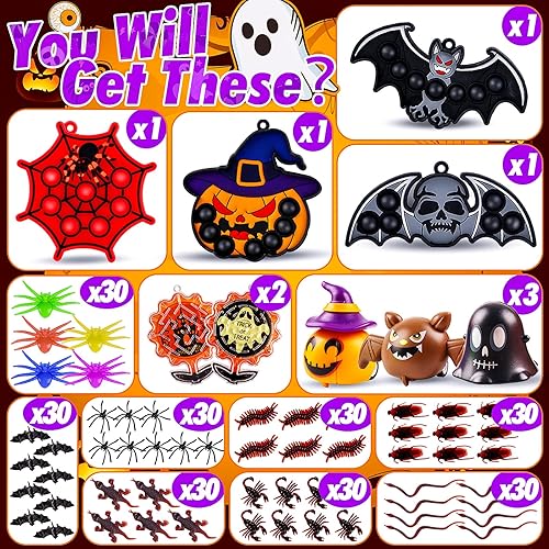 Miniatura 2 de 500 piezas de recuerdos de fiesta de Halloween para niños, juguetes de Halloween a granel, rellenos de bolsas de golosinas de Halloween, golosinas