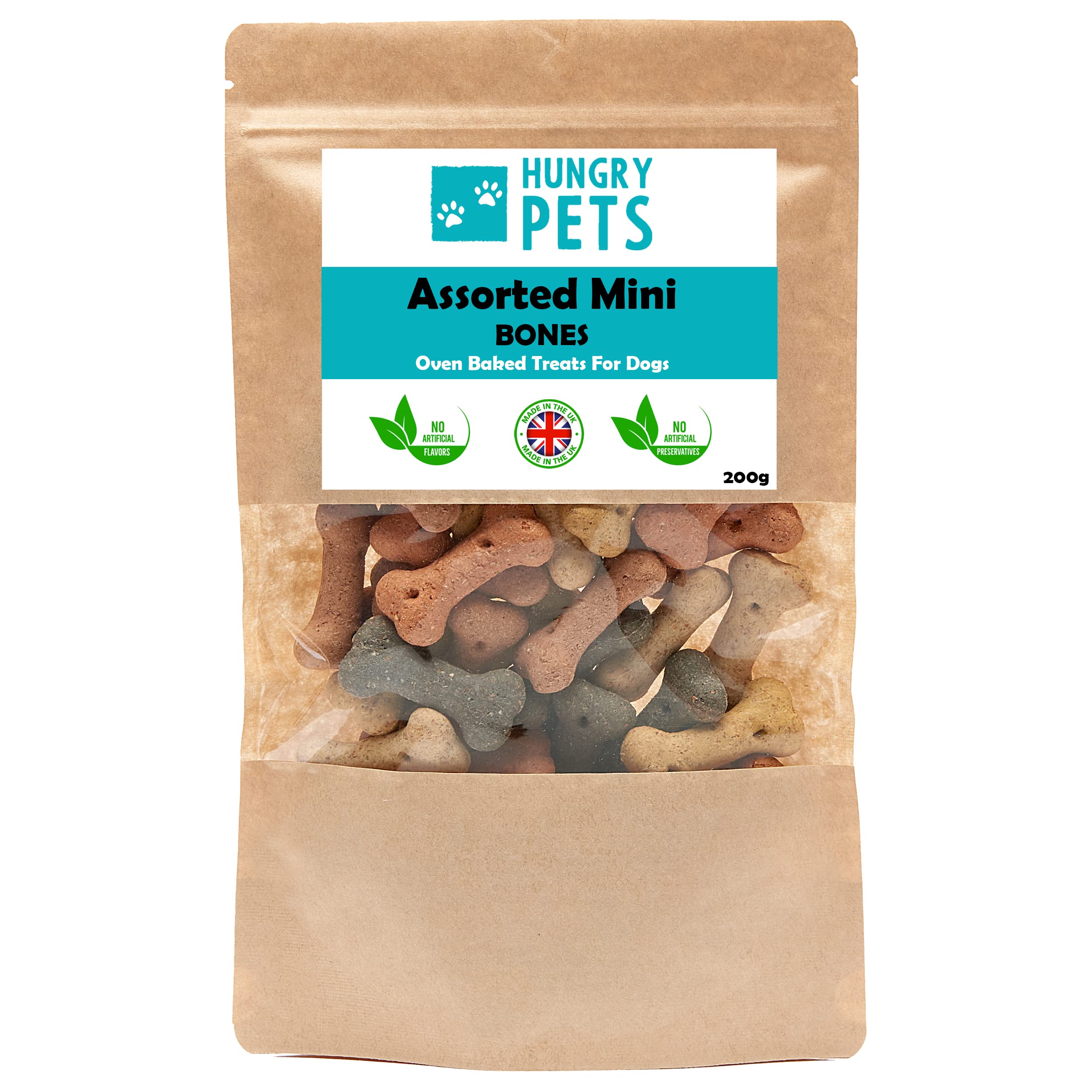 Assorted Mini Bones Dog Biscuits, 200g
