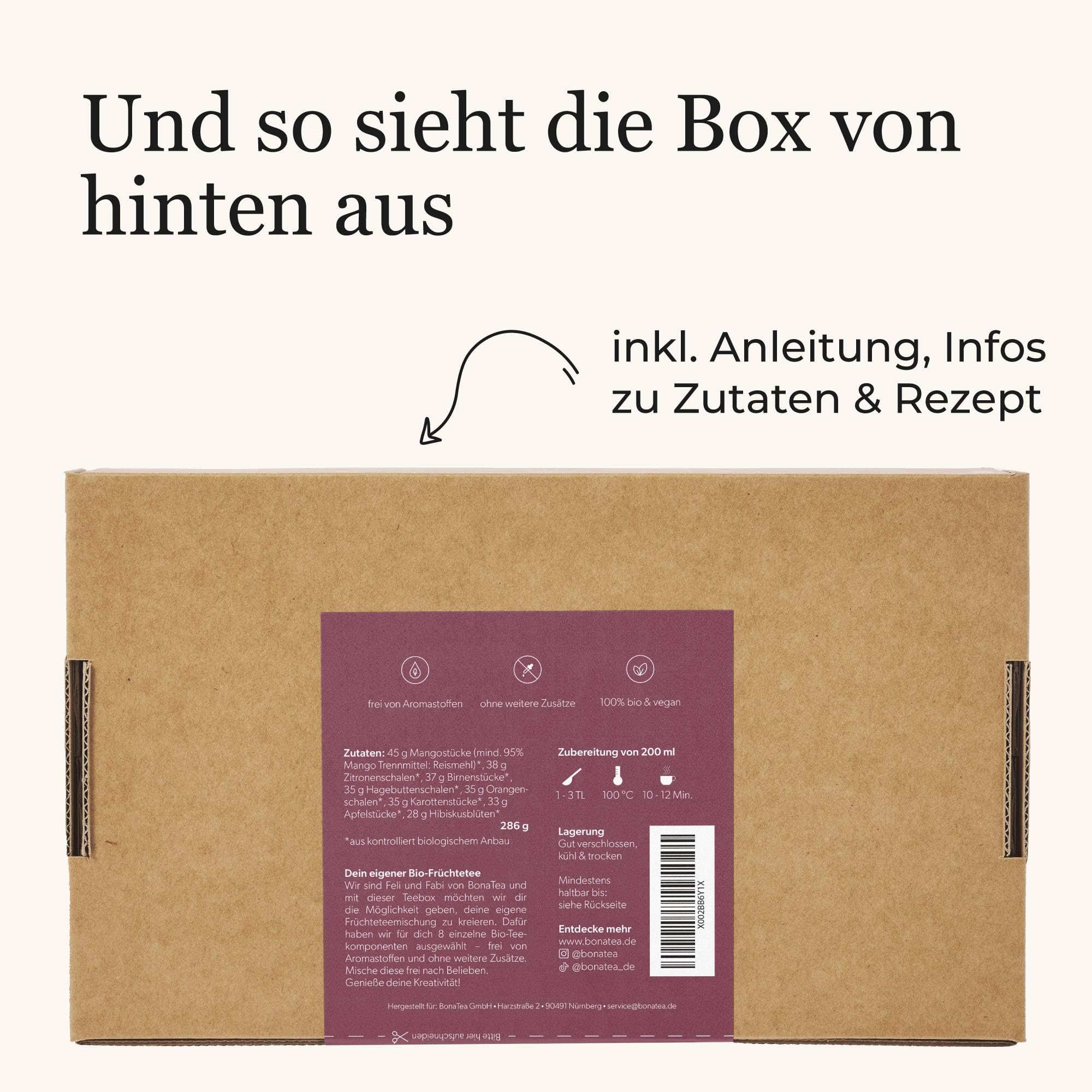 BIO Früchtetee Geschenkset mit 8 Früchten DIY Teemischung Selber Machen