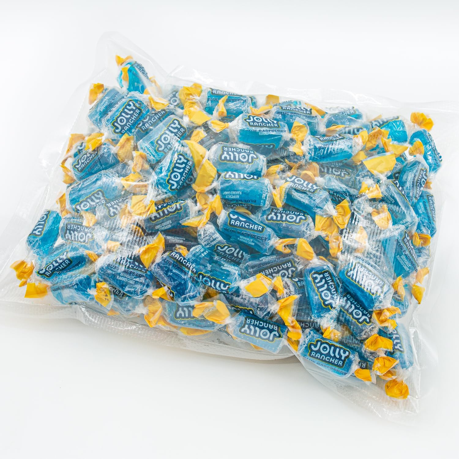 BLUE RASPBERRY JOLLY RANCHER Hard Candy Original Flavor 1 lb - Bulk Bag, Individually Wrapped (74 Pieces)