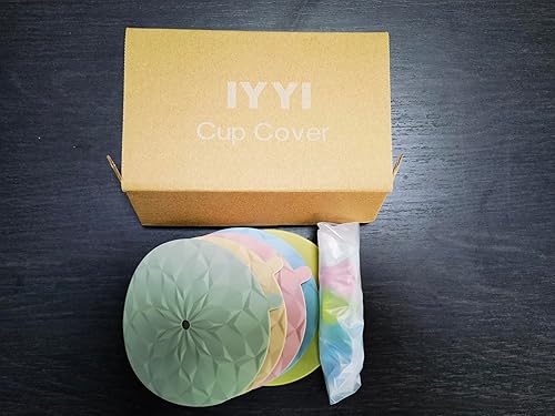 Miniatura 8 de Fundas para tazas para bebidas, cubiertas de silicona para tazas, tapas de silicona para tazas, copas de vino, sellado hermético antipolvo, tapas de