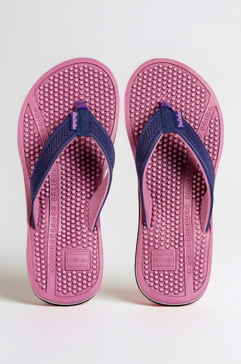 Ladies Acupressure Slippers | Flip-Flops | Women's & Girl's Slippers | Comfortable & Lightweight | Soft Foot Massager | All Day Wear