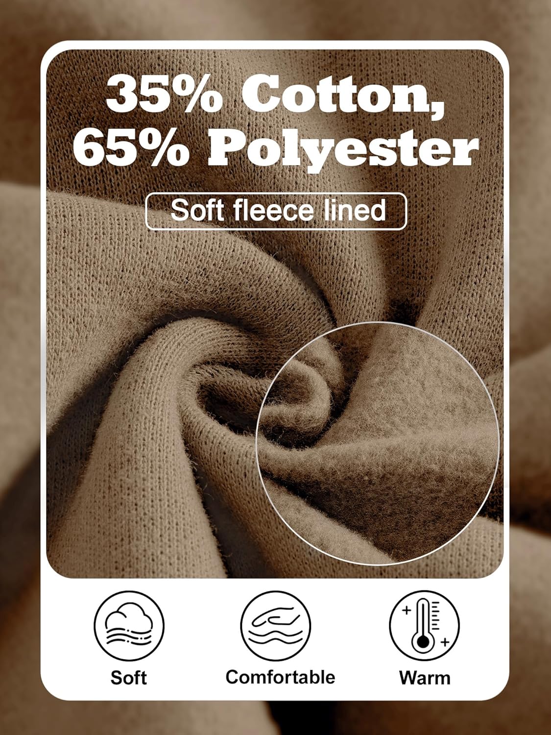 PLEPAN Mens Quarter Zip Pullover Fleece Sweatshirt Casual Mock Neck Sweater Polo Long Sleeve - Image 6