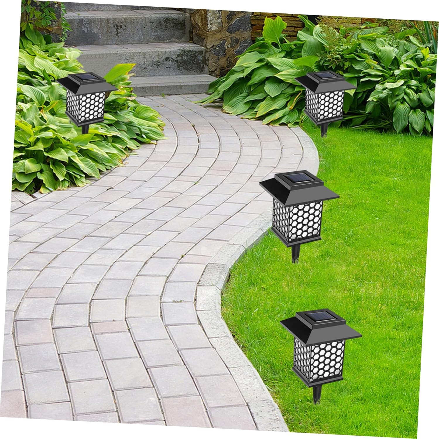 DOITOOL 60pcs Garden Stakes for Solar Lights Threaded Spike Replacement for Pathway Landscape Lighting Premium Plastic for Use for Gardens Courtyards and Driveways