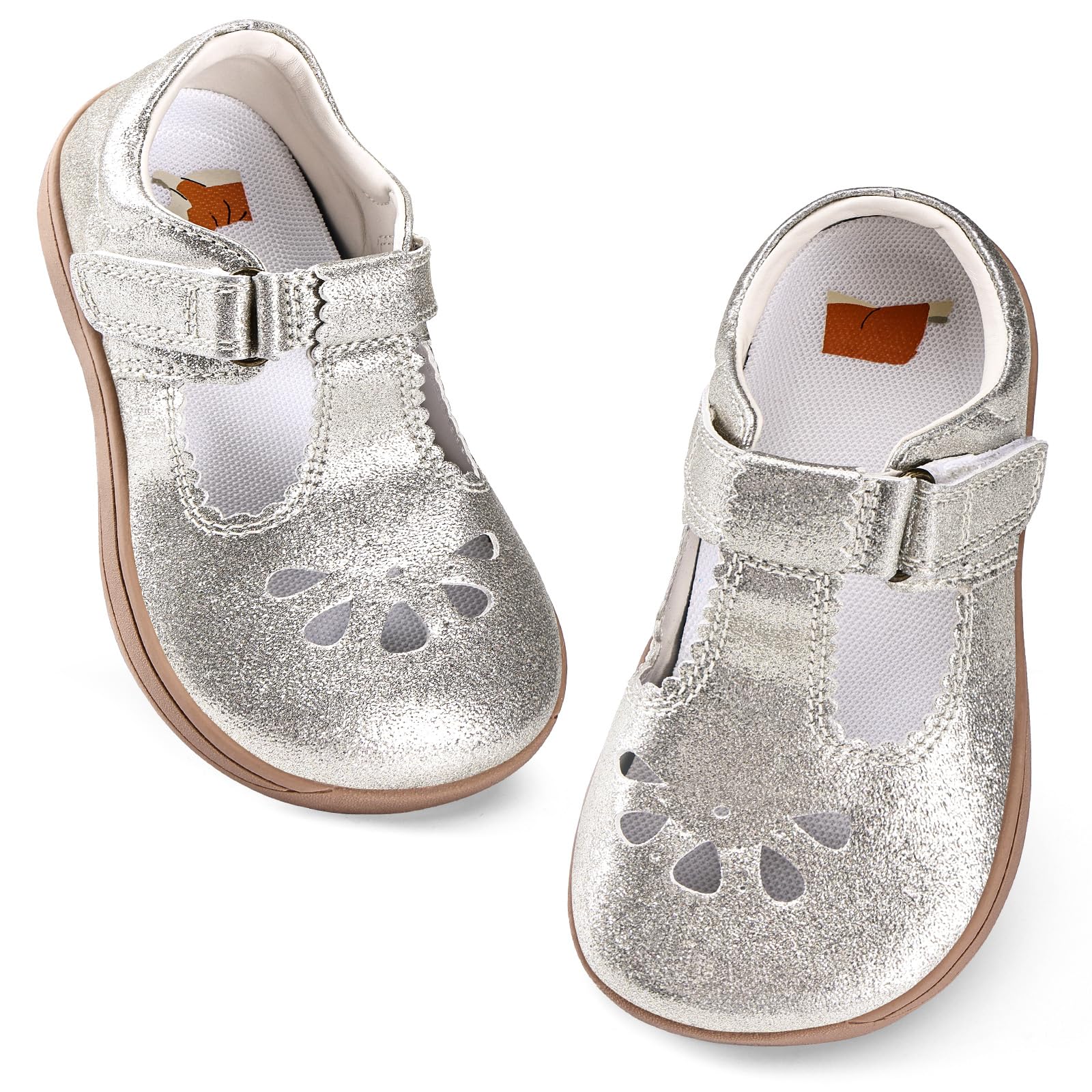 WateLves Toddler Little Girls Mary Jane Wide Dress Shoes Ballet Flats for Party School Wedding
