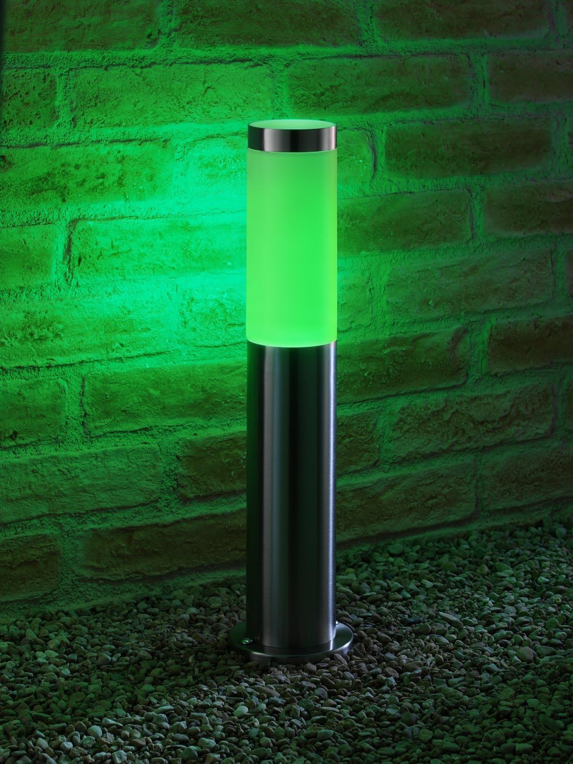 Auraglow IP44 Stainless Steel Outdoor Garden Path Post Light 4w Green