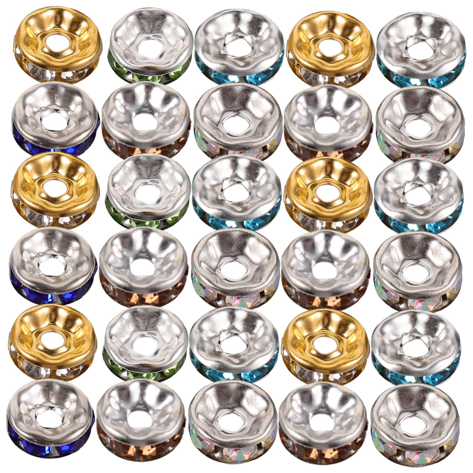 SHINEOFI 5 Series Cuentas Doradas Para Hacer Pulseras Cuentas Para Joyería Kit Para Hacer Joyas Coloridas Con Letras Para Pulseras Kit Para Collares Con Dijes 200 piezas*5